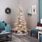 7.5ft. Pre-Lit Flocked Grand Northern Rocky Fir Artificial Christmas Tree with Warm Cluster Multifunction LED Lights